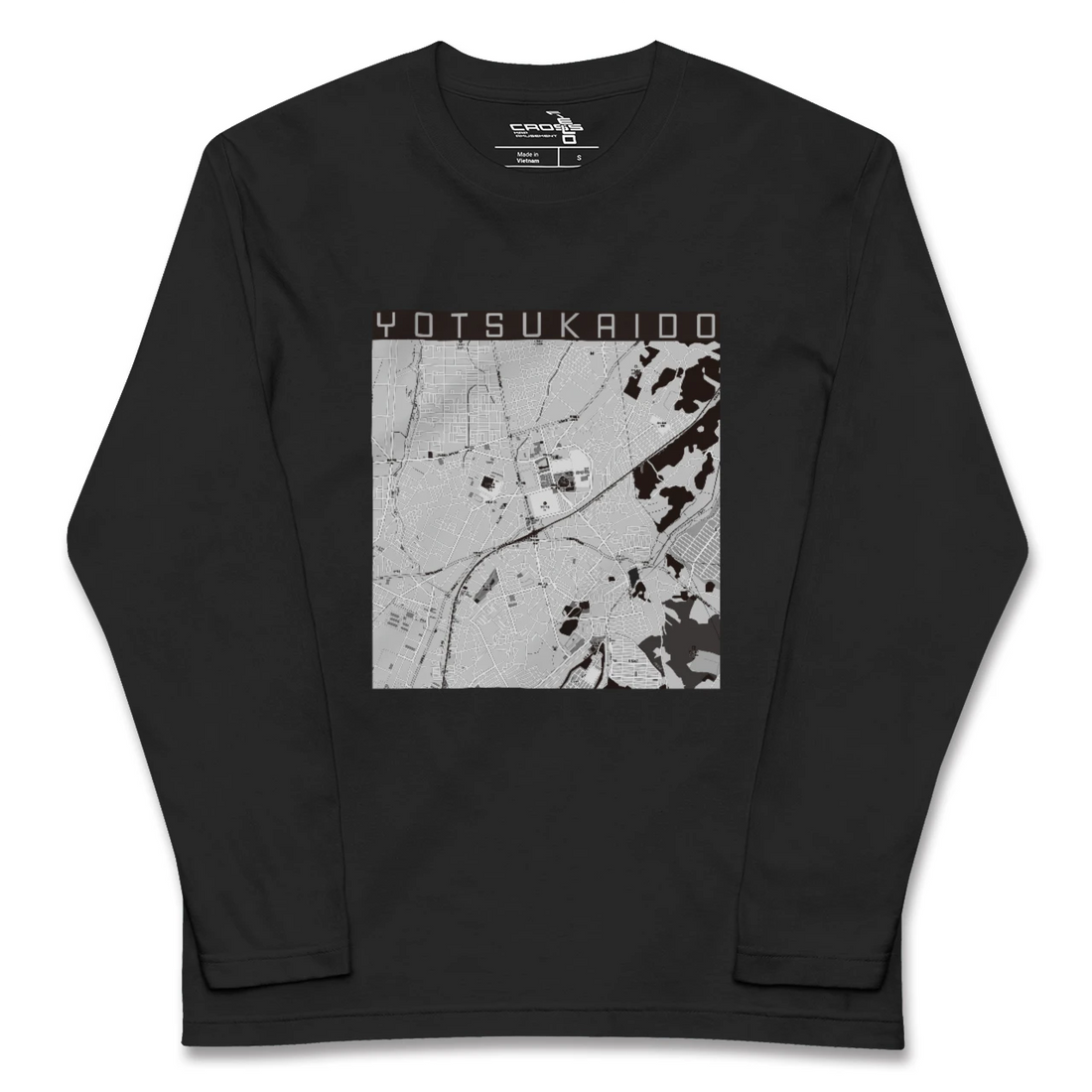 【四街道(千葉県)】地図柄ロングスリーブTシャツ