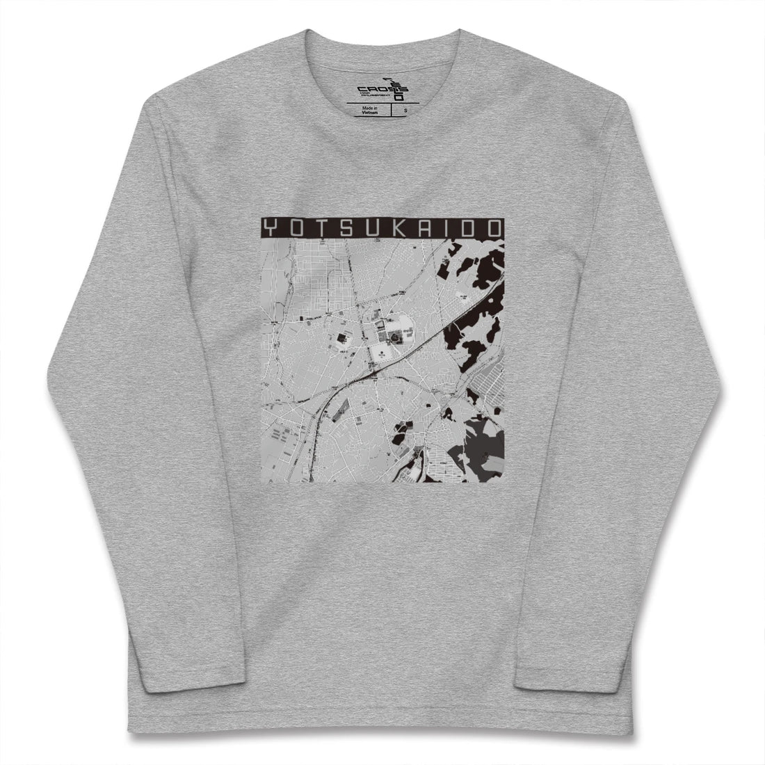 【四街道(千葉県)】地図柄ロングスリーブTシャツ