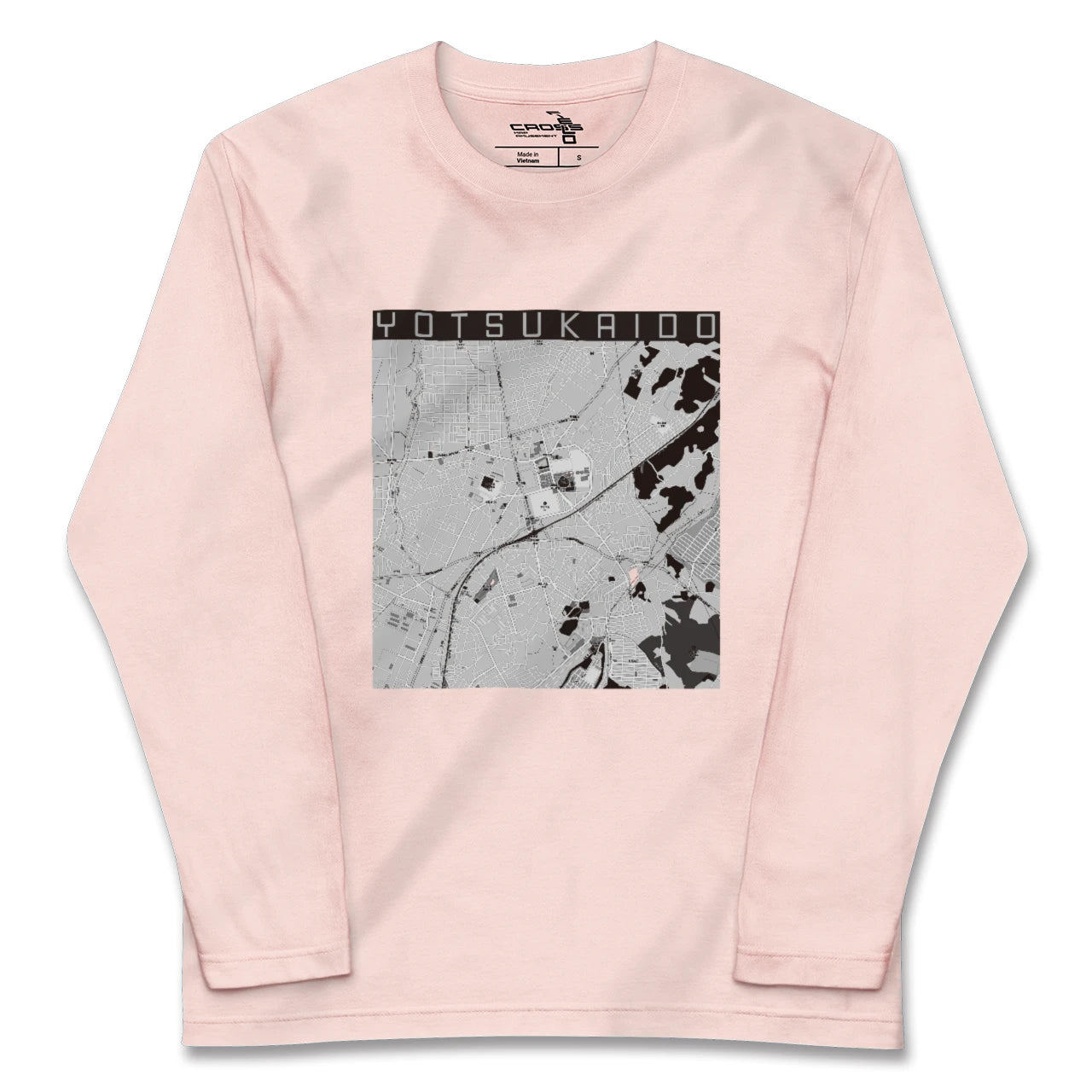 【四街道（千葉県）】地図柄ロングスリーブTシャツ