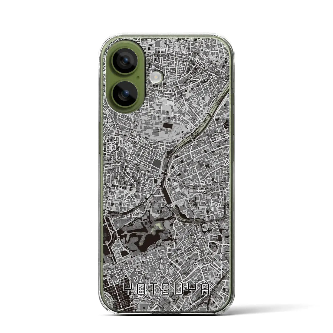 【四ツ谷（東京都）】地図柄iPhoneケース（クリアタイプ）モノトーン・iPhone 17 Pro Max 用