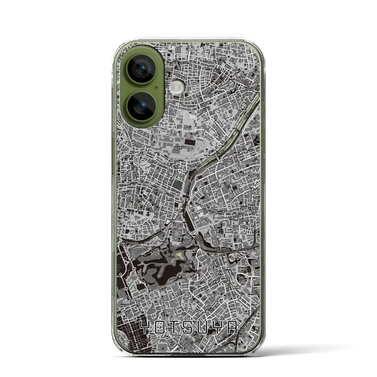 【四ツ谷（東京都）】地図柄iPhoneケース（クリアタイプ）モノトーン・iPhone 17 Pro Max 用