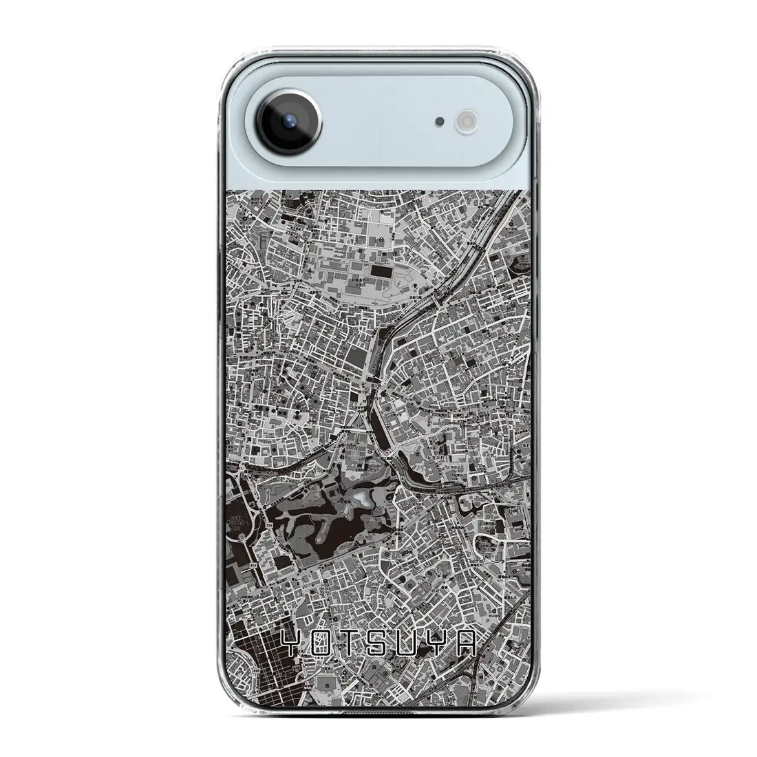 【四ツ谷（東京都）】地図柄iPhoneケース（クリアタイプ）モノトーン・iPhone 17 Pro Max 用