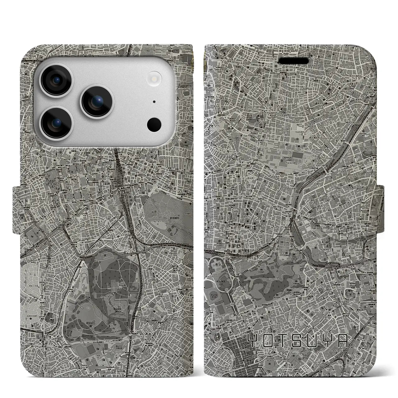 【四ツ谷（東京都）】地図柄iPhoneケース（手帳タイプ）