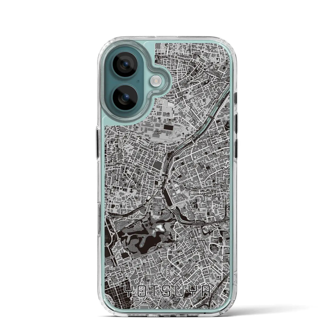 【四ツ谷(東京都)】地図柄iPhoneケース(MagSafeタイプ)モノトーン・iPhone 16 Pro 用