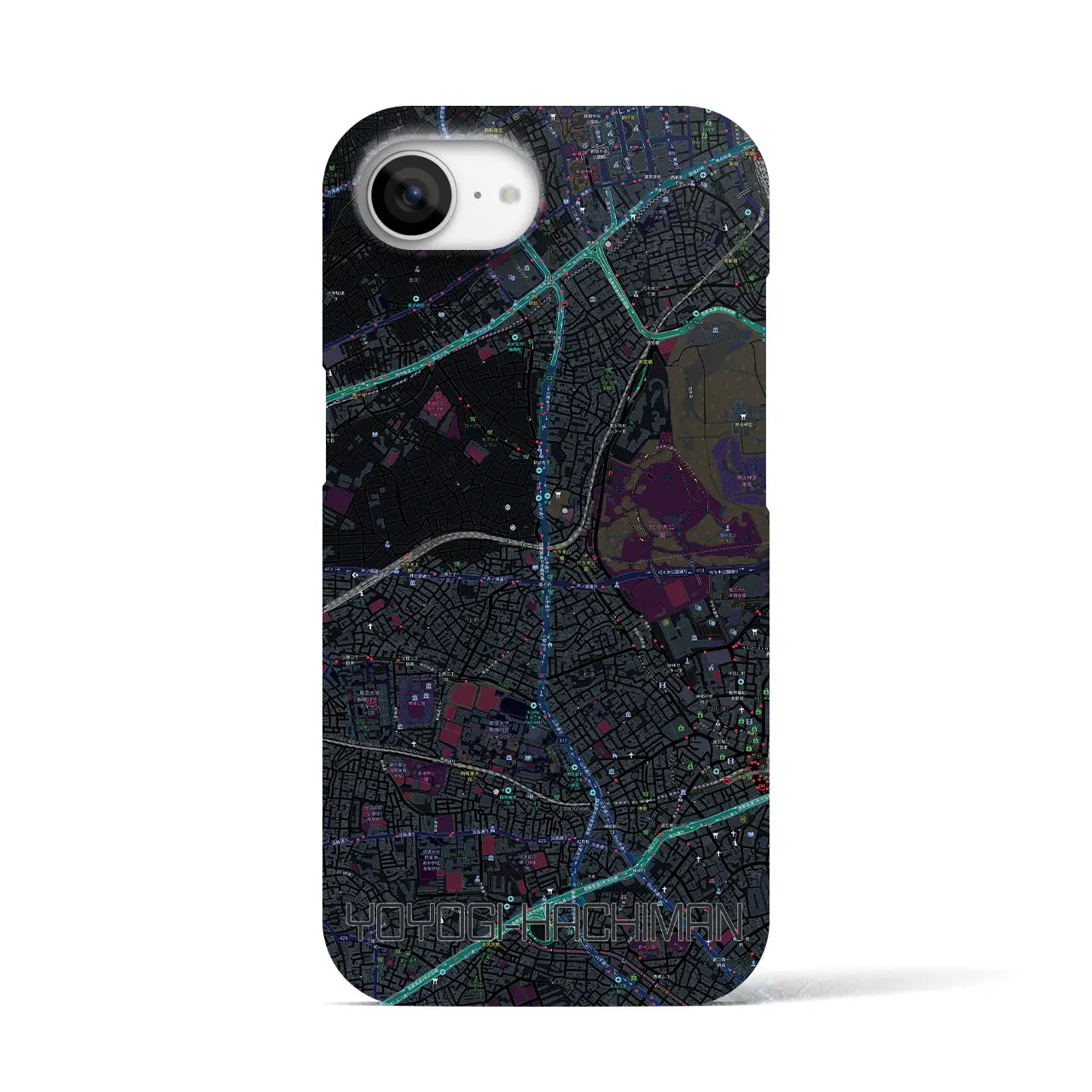 【代々木八幡（東京都）】地図柄iPhoneケース（バックカバータイプ）