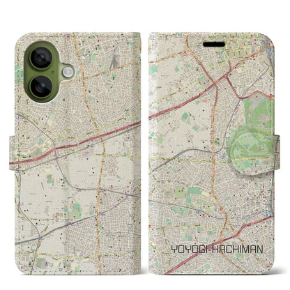 【代々木八幡（東京都）】地図柄iPhoneケース（手帳タイプ）