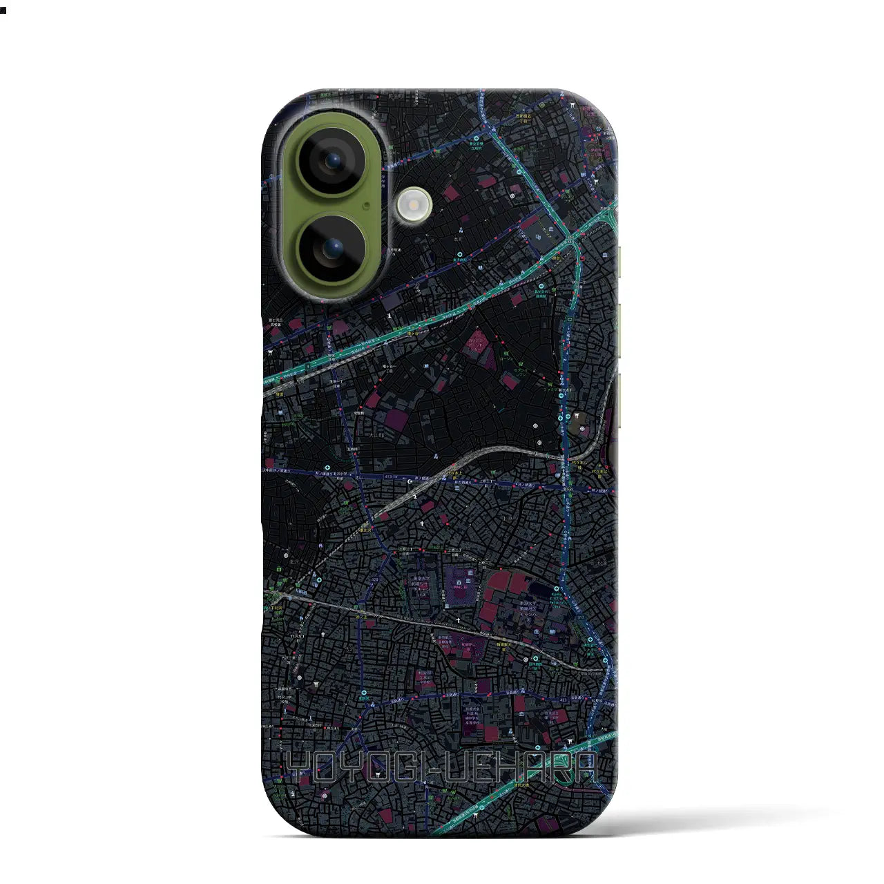 【代々木上原（東京都）】地図柄iPhoneケース（バックカバータイプ）