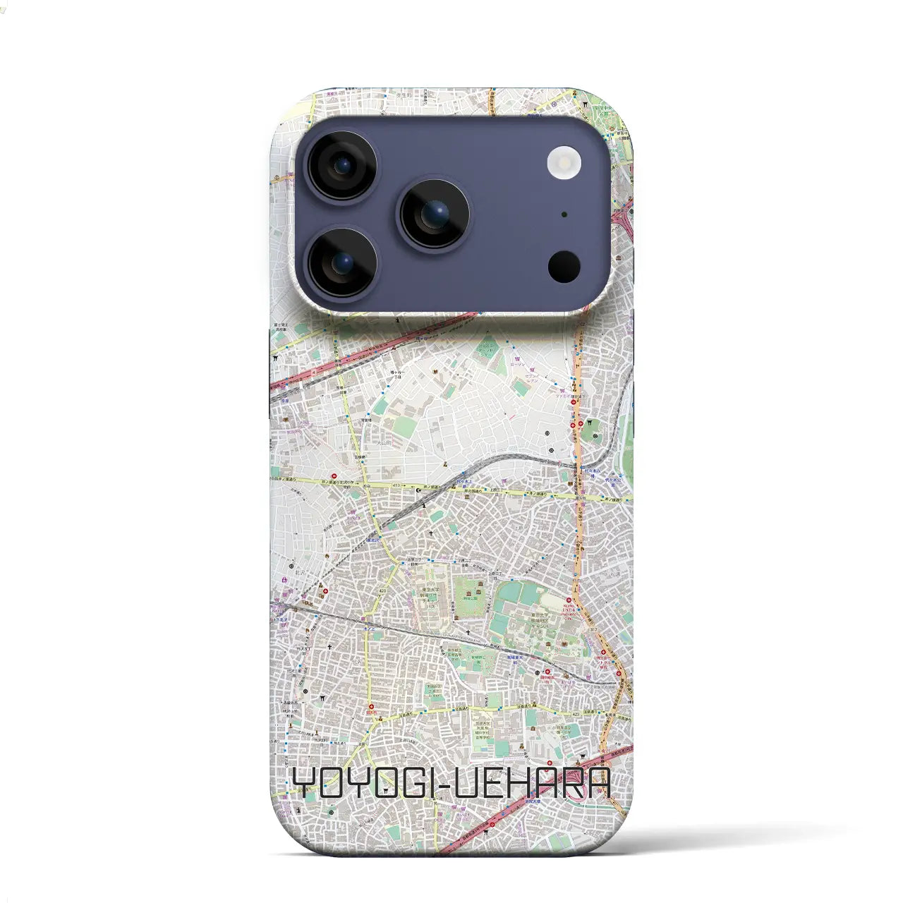 【代々木上原（東京都）】地図柄iPhoneケース（バックカバータイプ）