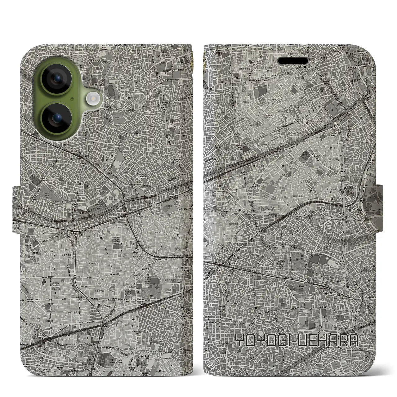 【代々木上原（東京都）】地図柄iPhoneケース（手帳タイプ）