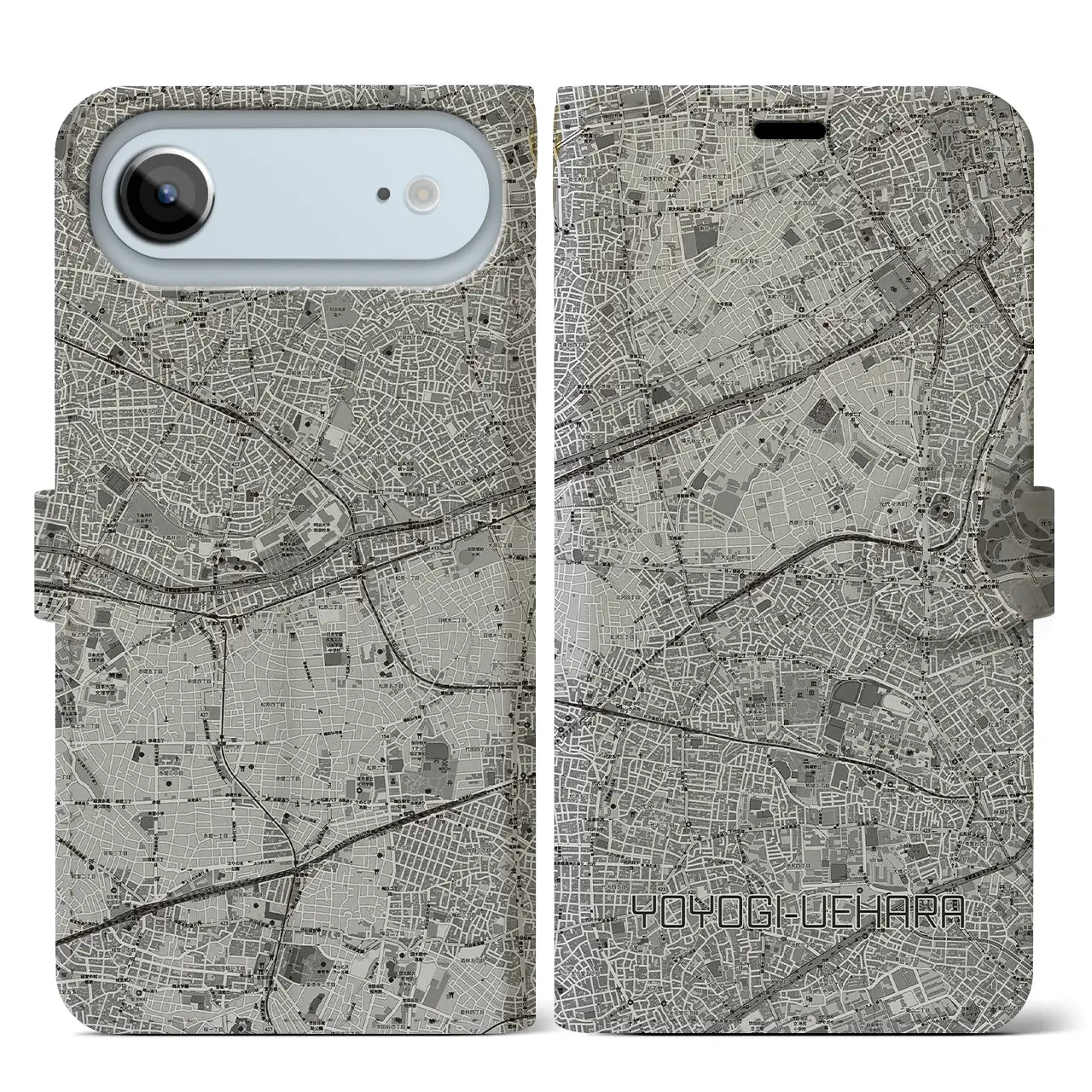 【代々木上原（東京都）】地図柄iPhoneケース（手帳タイプ）