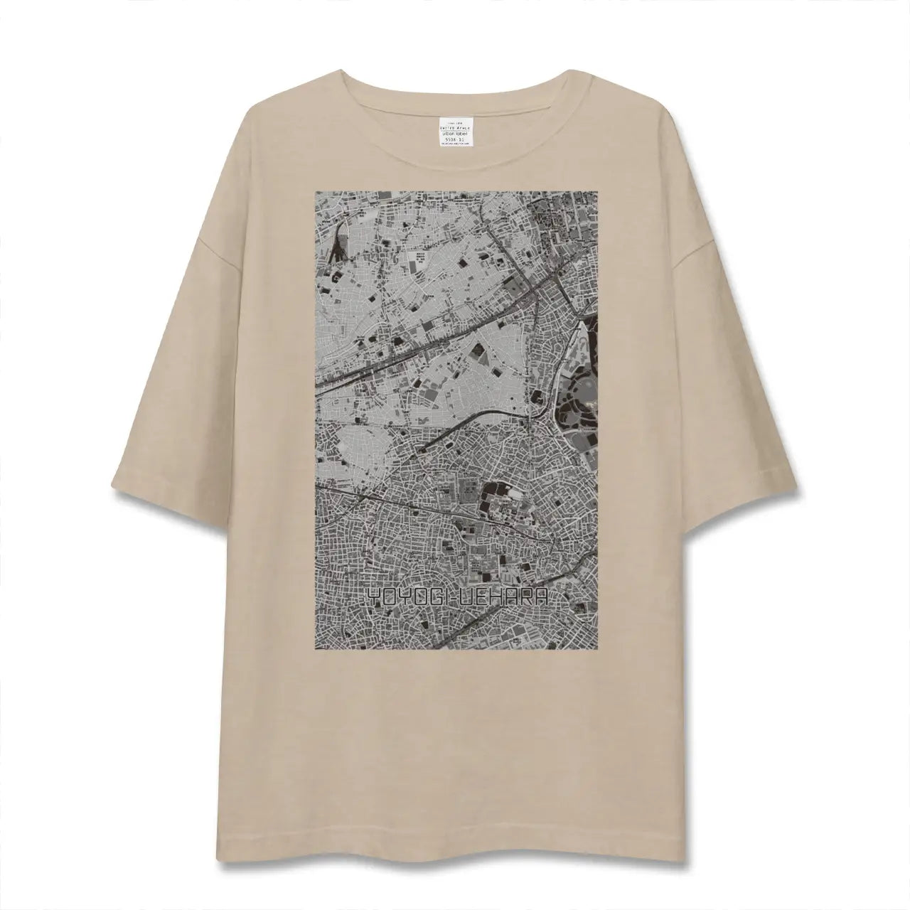 【代々木上原（東京都）】地図柄ビッグシルエットTシャツ