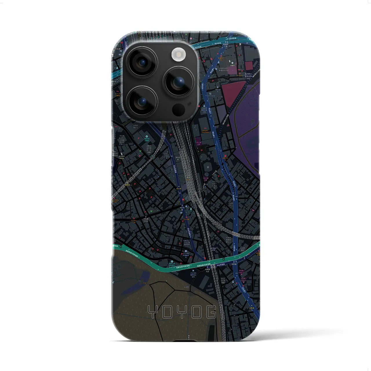 【代々木2（東京都）】地図柄iPhoneケース（バックカバータイプ）