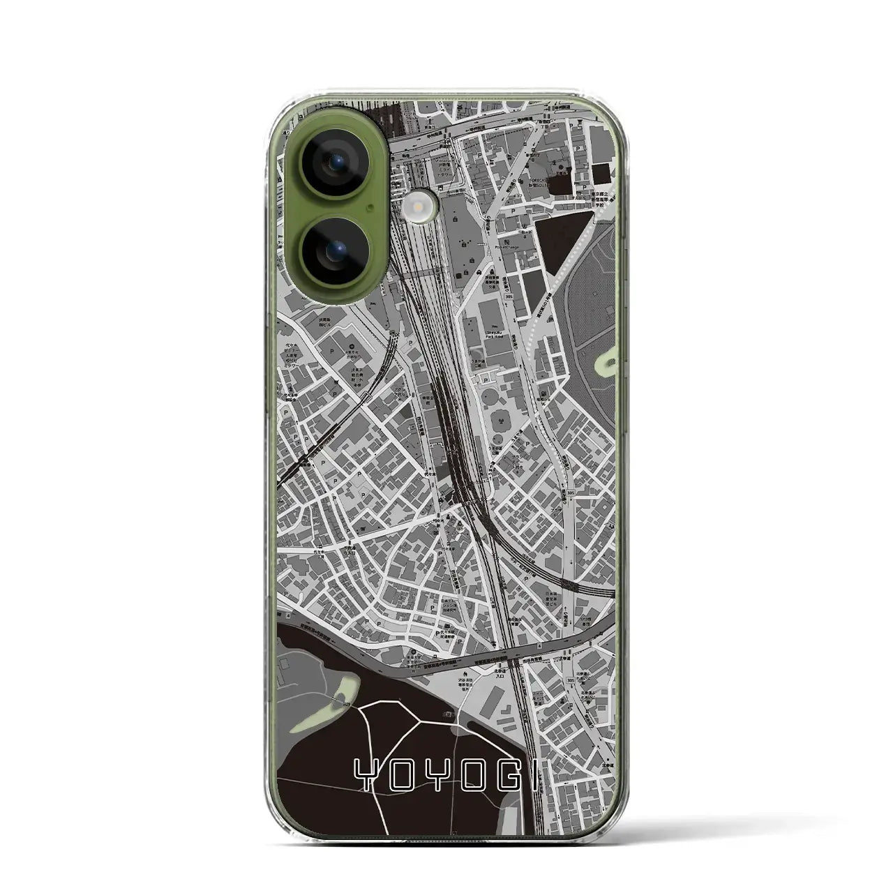 【代々木2（東京都）】地図柄iPhoneケース（クリアタイプ）