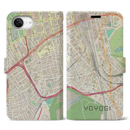 【代々木2（東京都）】地図柄iPhoneケース（手帳タイプ）
