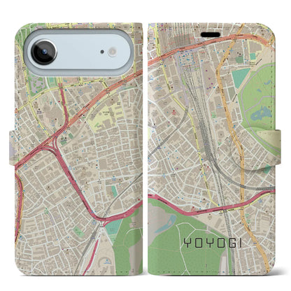 【代々木2（東京都）】地図柄iPhoneケース（手帳タイプ）