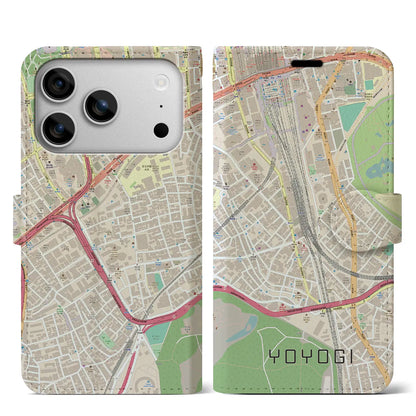 【代々木2（東京都）】地図柄iPhoneケース（手帳タイプ）