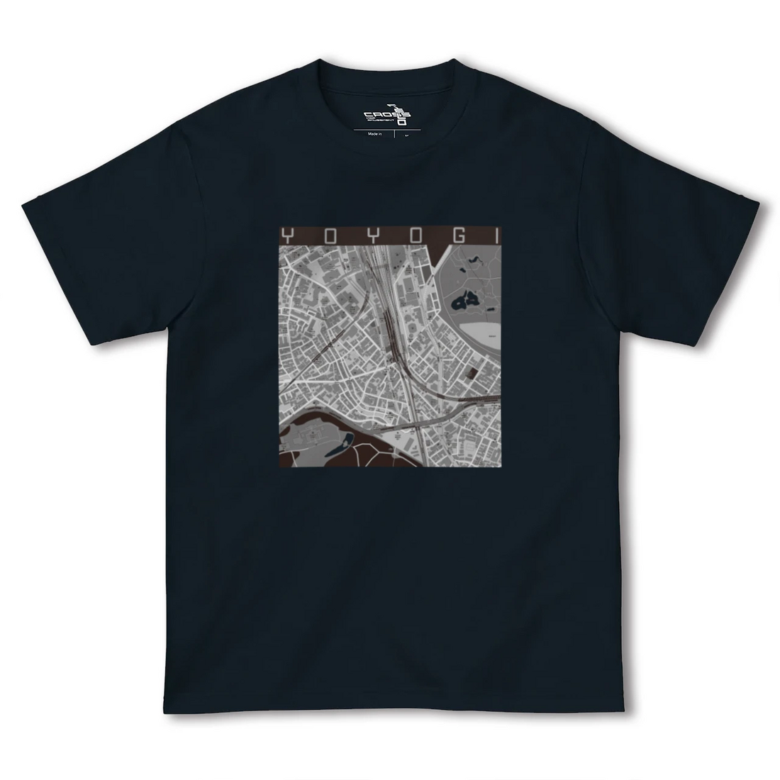 【代々木2(東京都)】地図柄ヘビーウェイトTシャツ