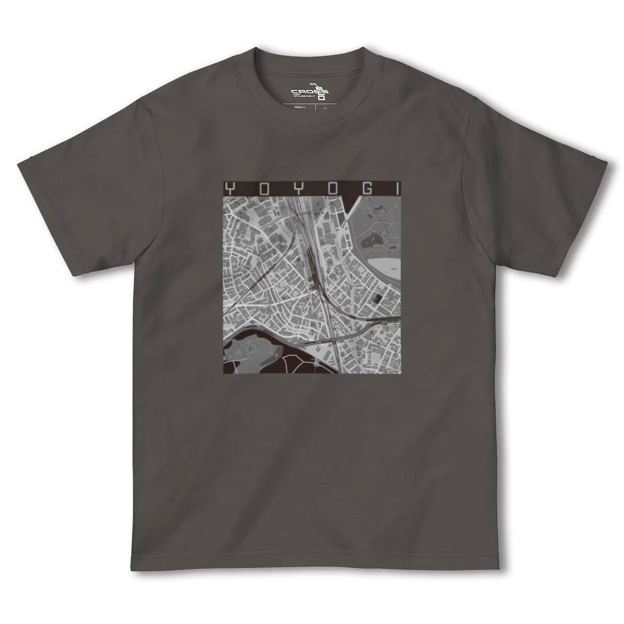 【代々木2（東京都）】地図柄ヘビーウェイトTシャツ