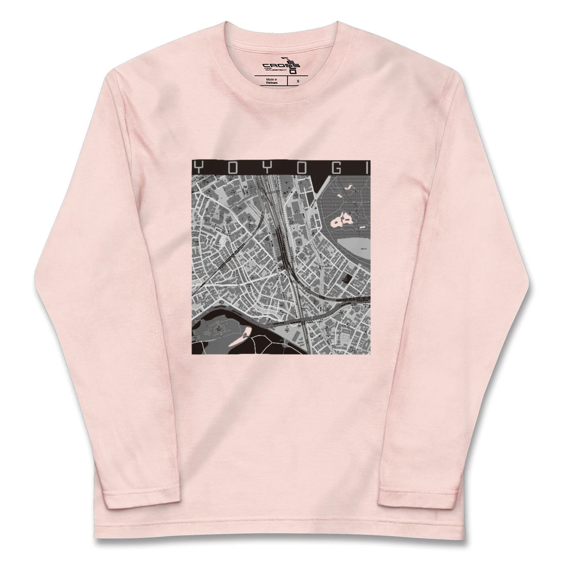 【代々木2（東京都）】地図柄ロングスリーブTシャツ