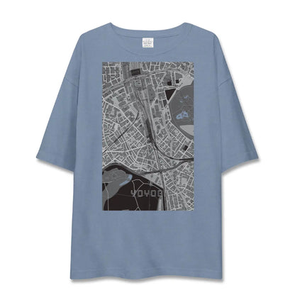 【代々木2（東京都）】地図柄ビッグシルエットTシャツ