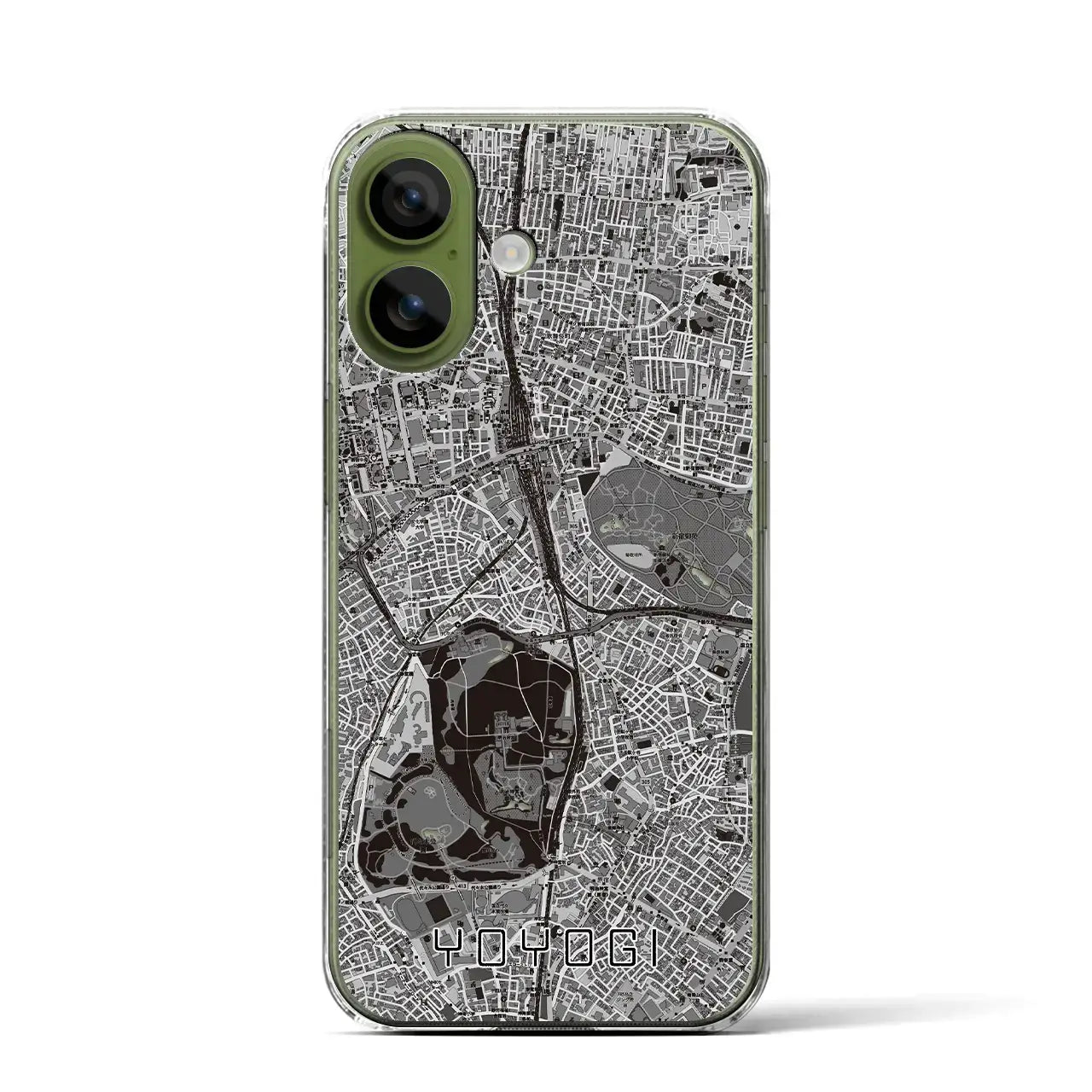 【代々木（東京都）】地図柄iPhoneケース（クリアタイプ）