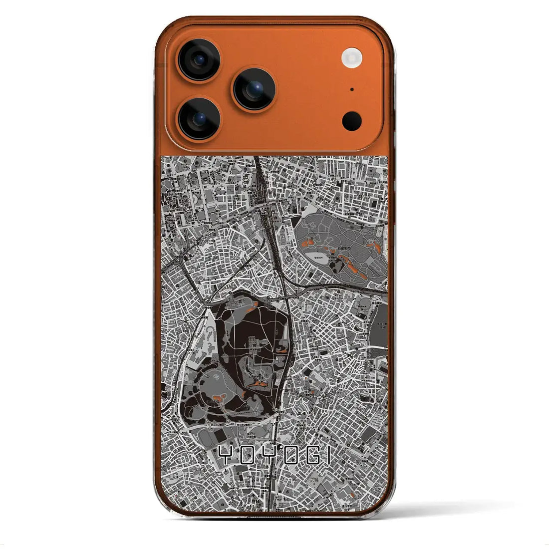 【代々木（東京都）】地図柄iPhoneケース（クリアタイプ）
