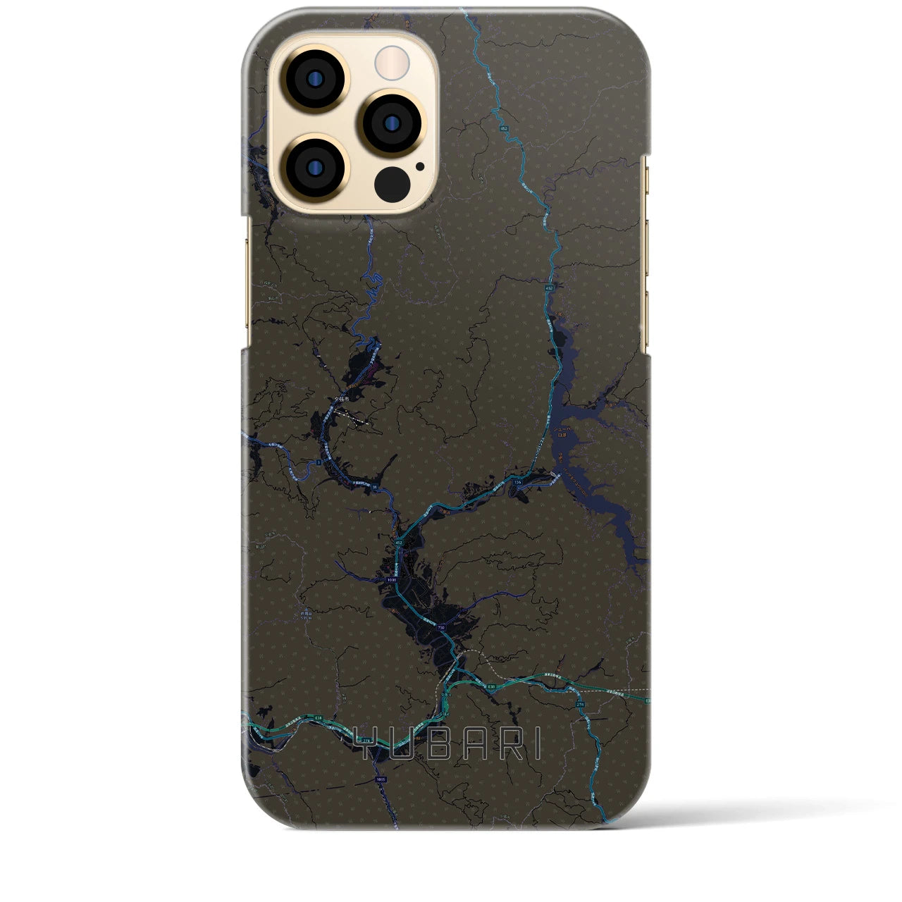 【夕張（北海道）】地図柄iPhoneケース（バックカバータイプ）