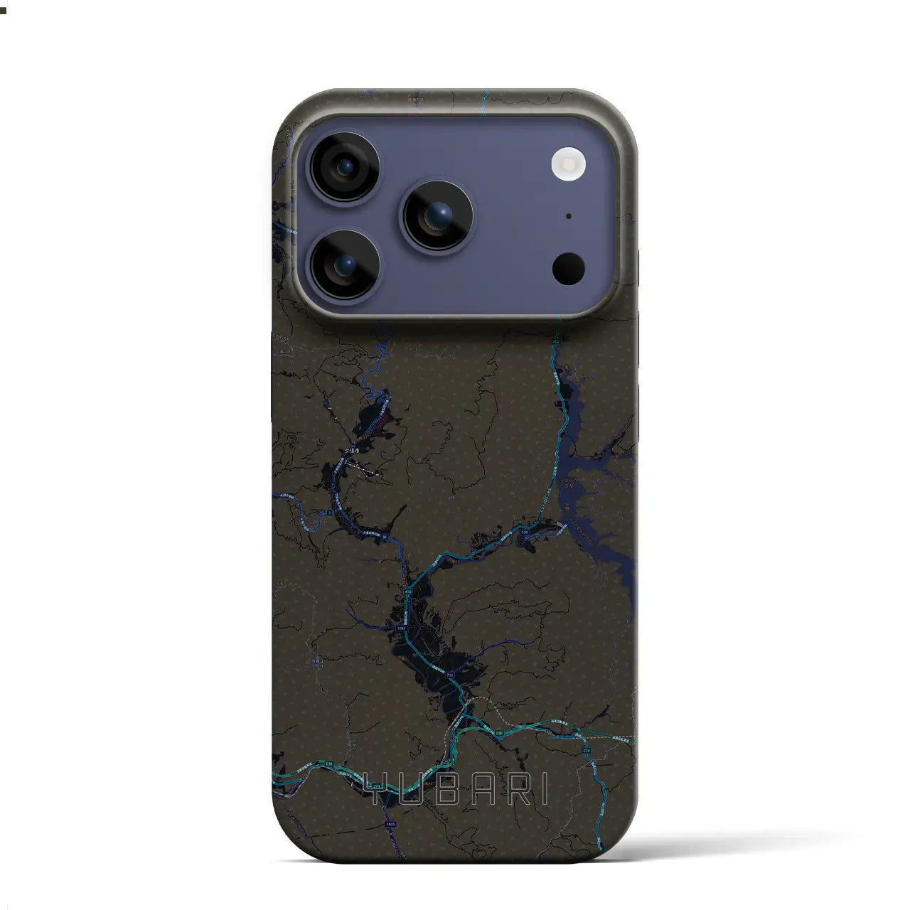 【夕張（北海道）】地図柄iPhoneケース（バックカバータイプ）