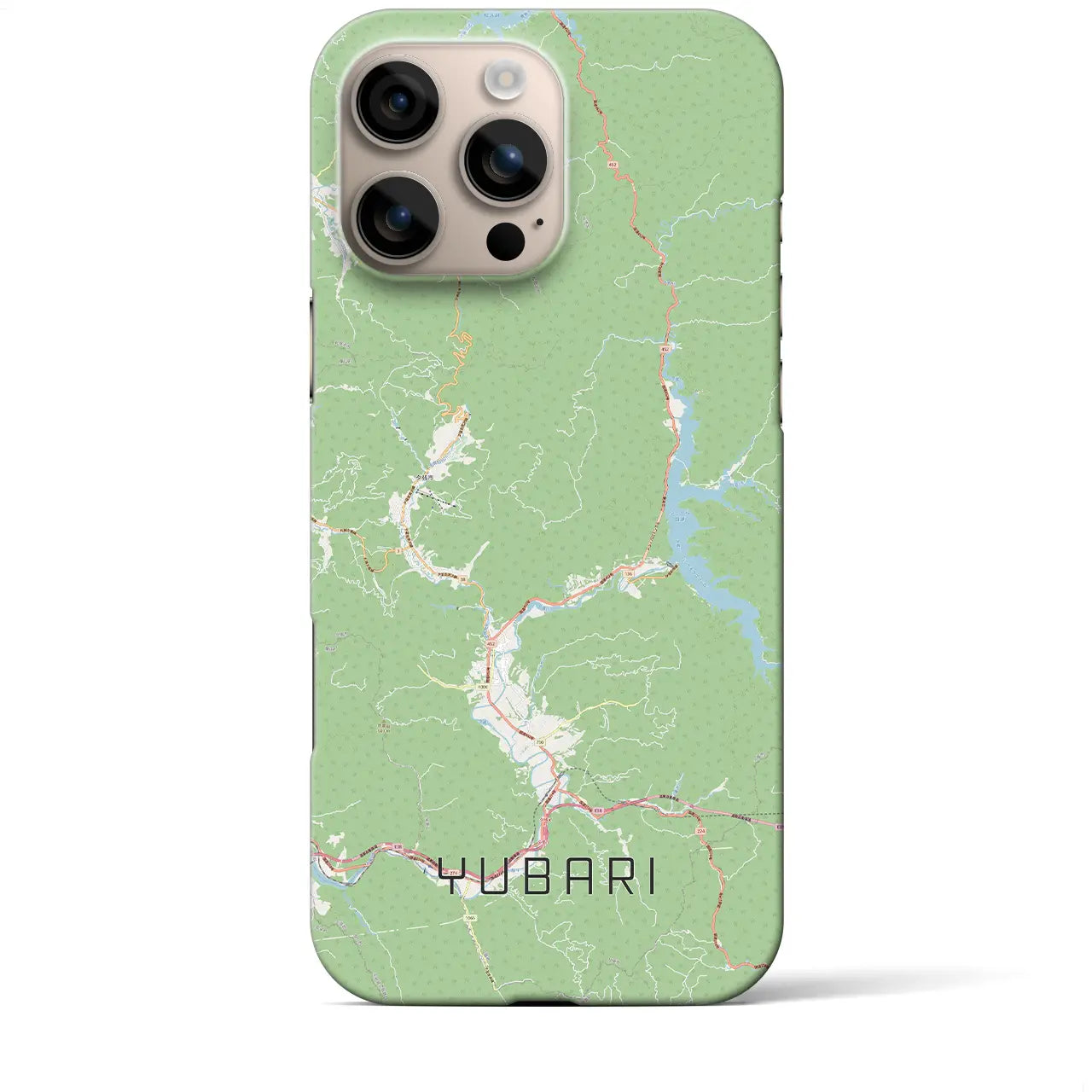 【夕張（北海道）】地図柄iPhoneケース（バックカバータイプ）