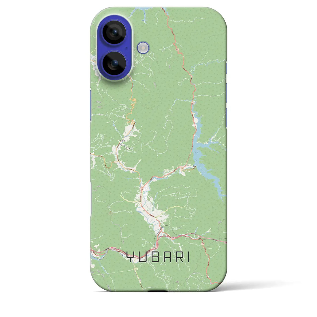 【夕張(北海道)】地図柄iPhoneケース(バックカバータイプ)ナチュラル・iPhone 16 Pro Max 用