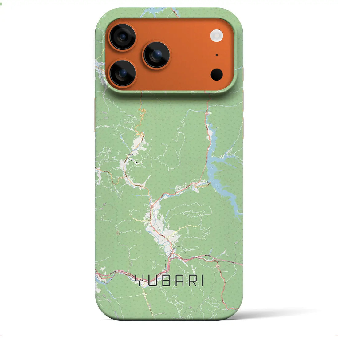 【夕張（北海道）】地図柄iPhoneケース（バックカバータイプ）ナチュラル・iPhone 17 Pro Max 用