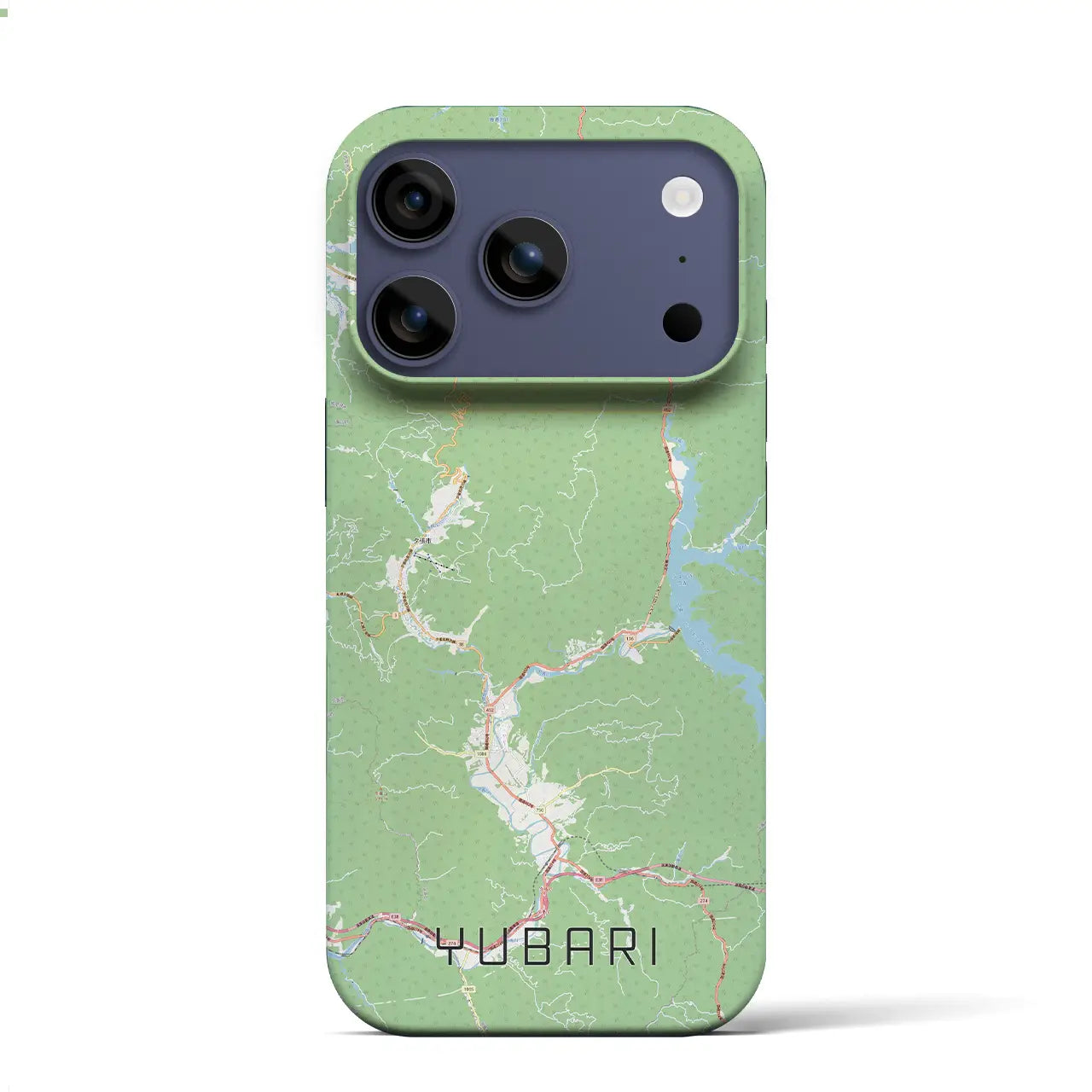 【夕張（北海道）】地図柄iPhoneケース（バックカバータイプ）ブラック・iPhone 17 Pro Max 用