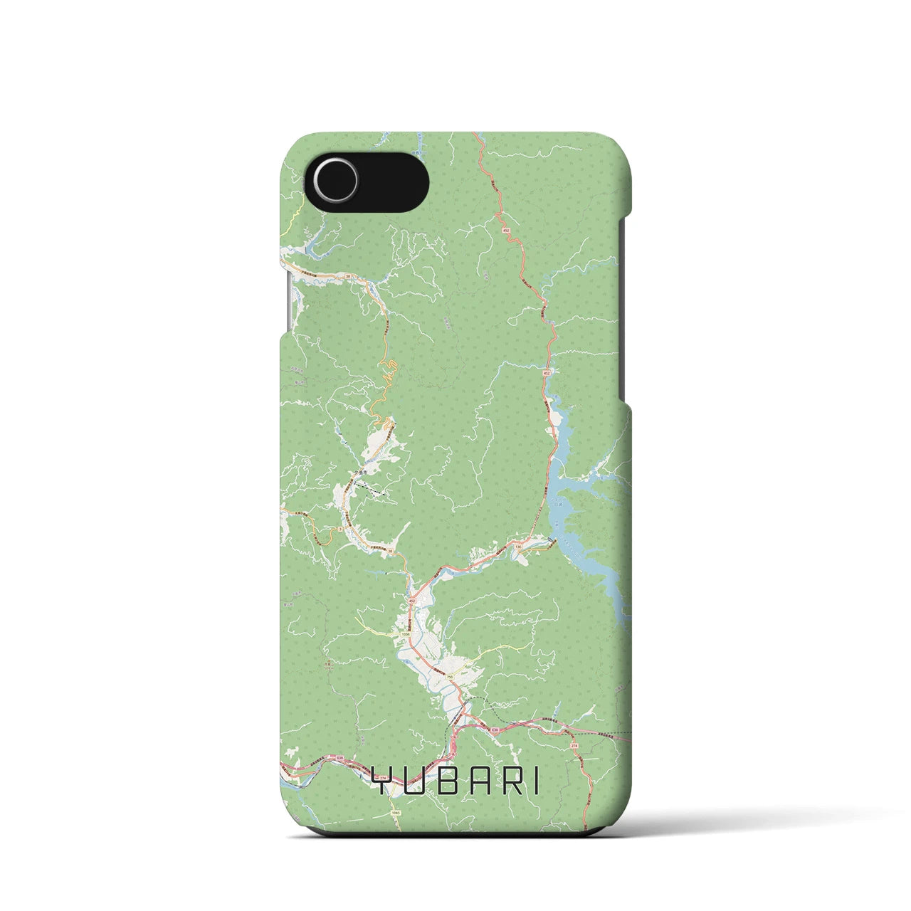 【夕張（北海道）】地図柄iPhoneケース（バックカバータイプ）