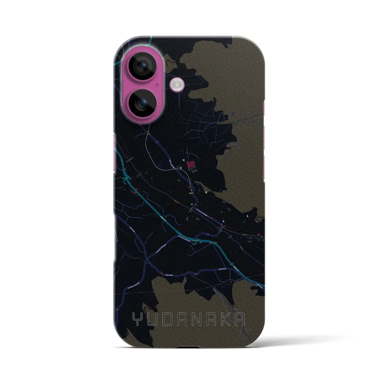 【湯田中（長野県）】地図柄iPhoneケース（バックカバータイプ）