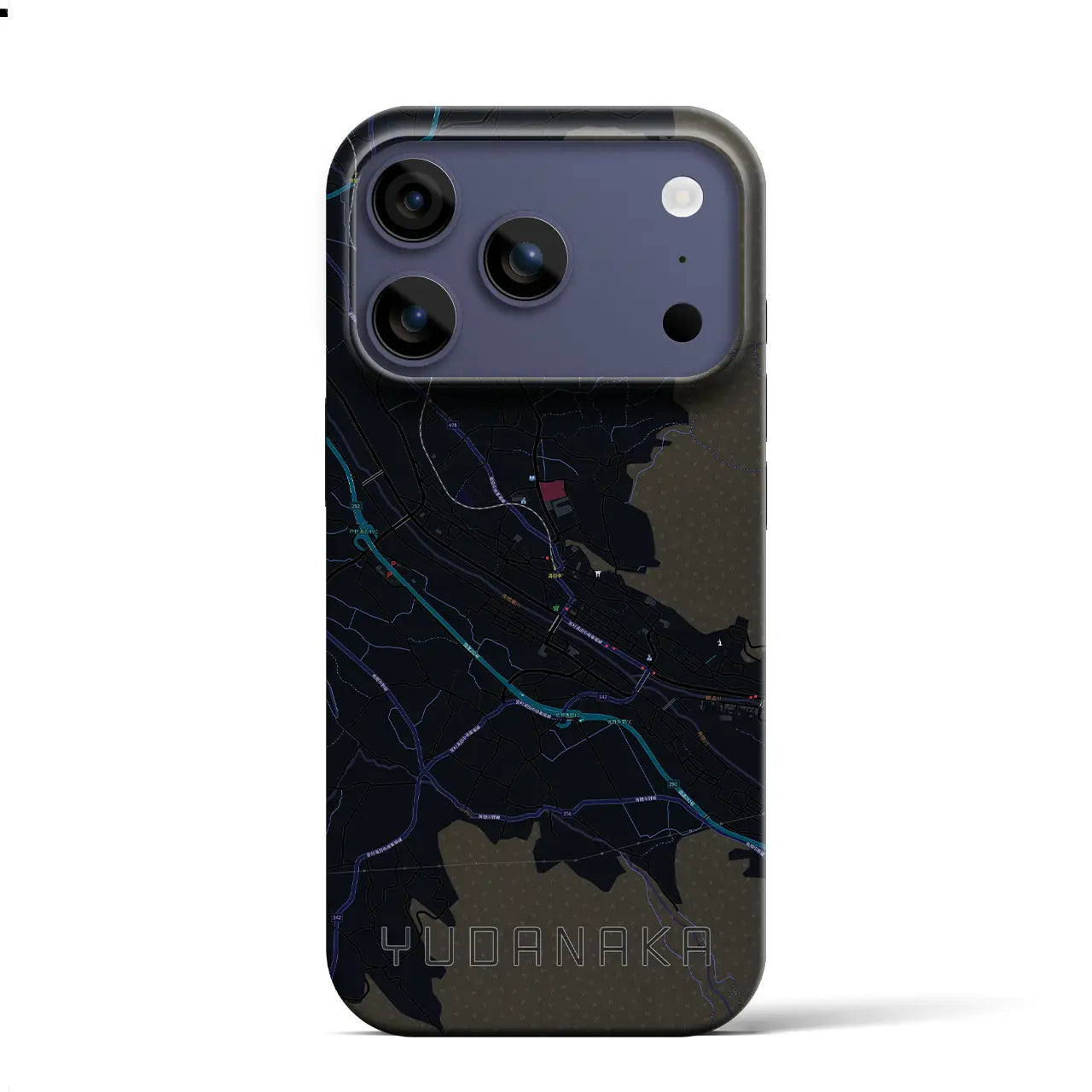 【湯田中（長野県）】地図柄iPhoneケース（バックカバータイプ）