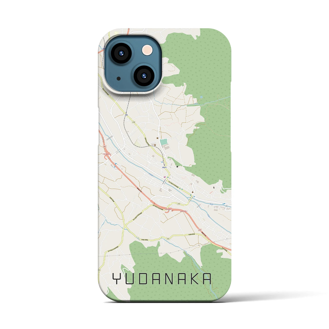 【湯田中（長野県）】地図柄iPhoneケース（バックカバータイプ）