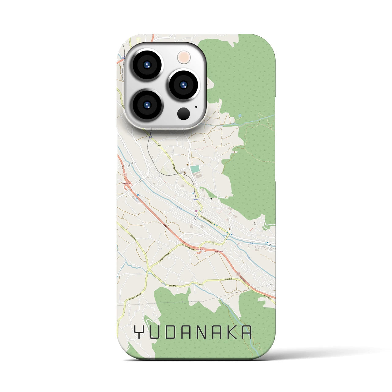 【湯田中（長野県）】地図柄iPhoneケース（バックカバータイプ）