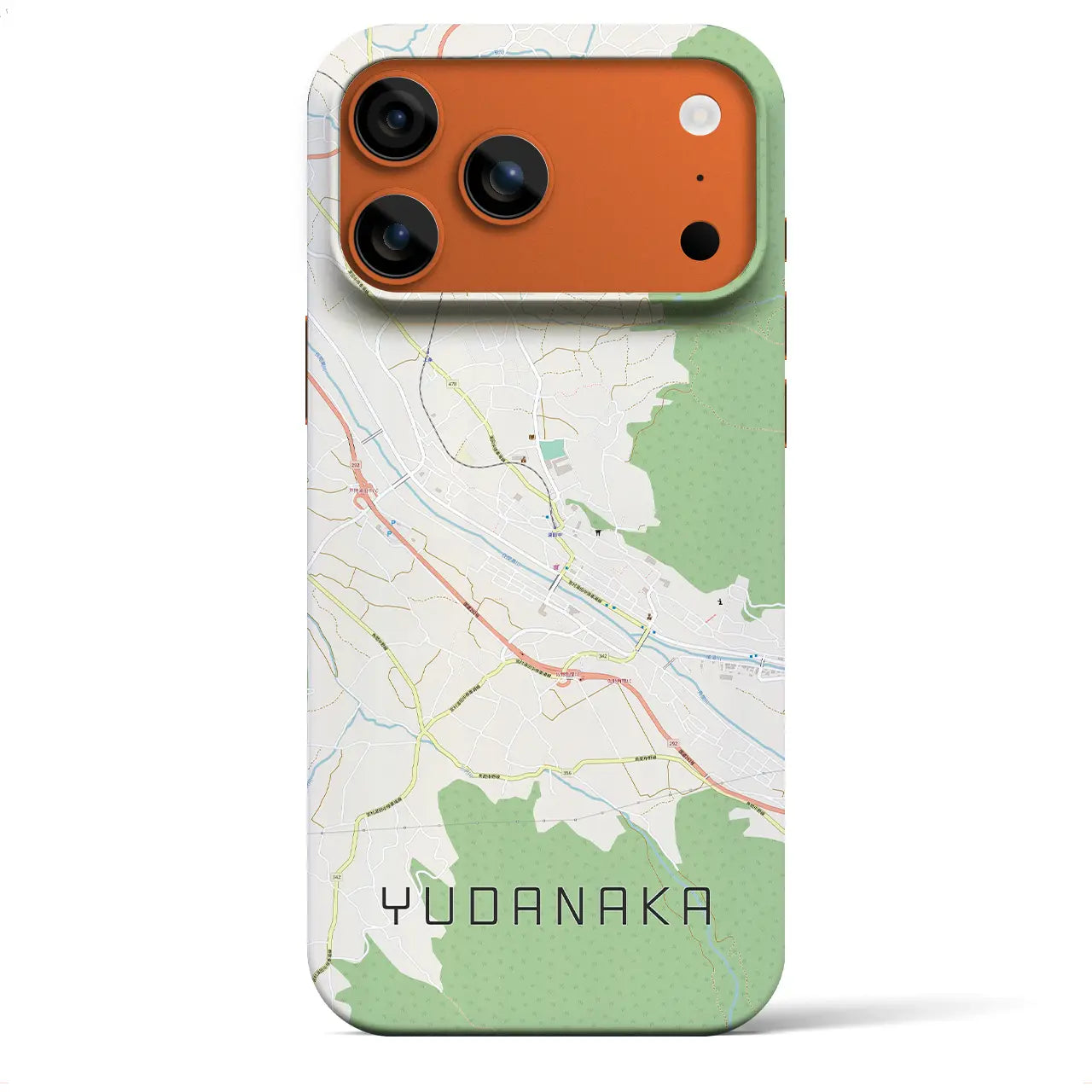 【湯田中（長野県）】地図柄iPhoneケース（バックカバータイプ）