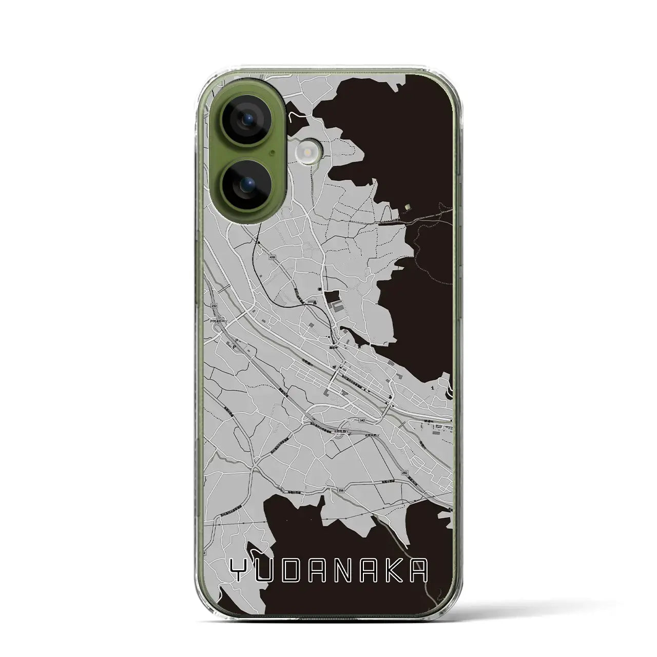 【湯田中（長野県）】地図柄iPhoneケース（クリアタイプ）