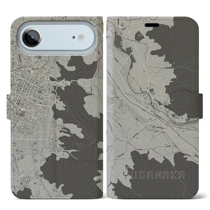 【湯田中（長野県）】地図柄iPhoneケース（手帳タイプ）