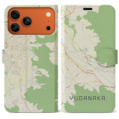 【湯田中（長野県）】地図柄iPhoneケース（手帳タイプ）