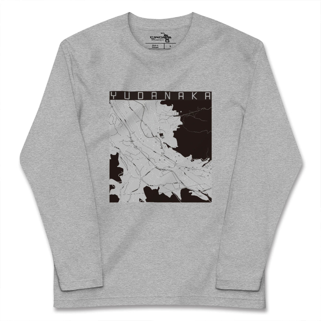 【湯田中（長野県）】地図柄ロングスリーブTシャツ