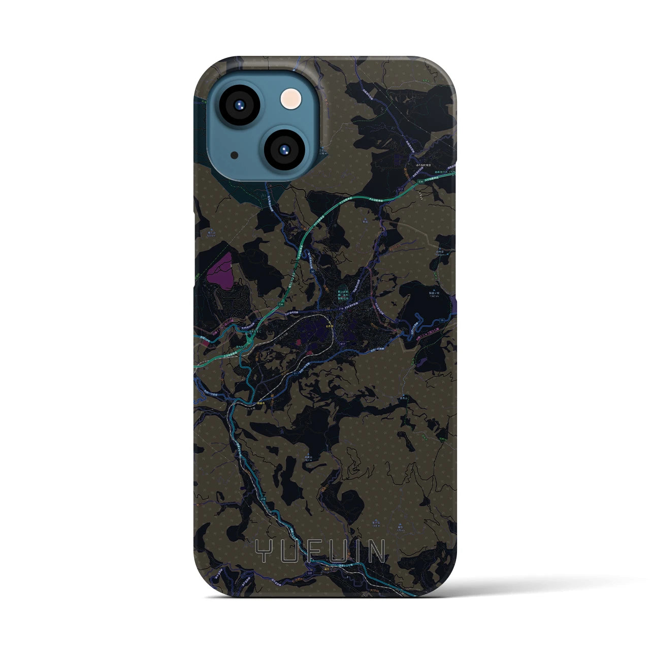 【湯布院（大分県）】地図柄iPhoneケース（バックカバータイプ）