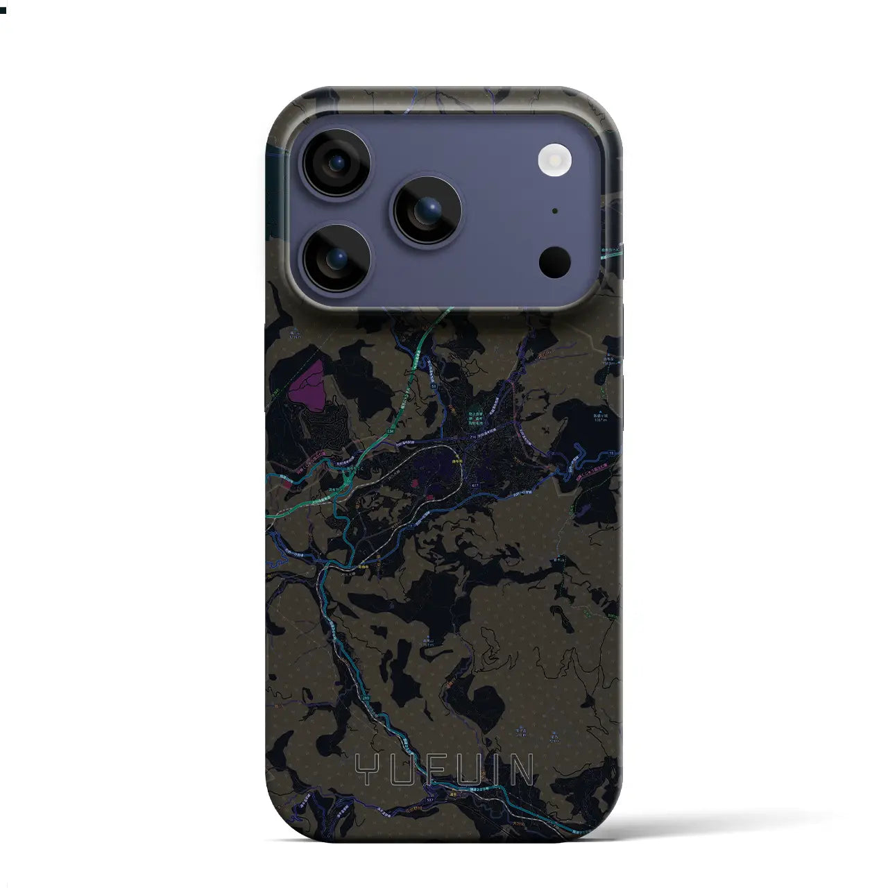 【湯布院（大分県）】地図柄iPhoneケース（バックカバータイプ）