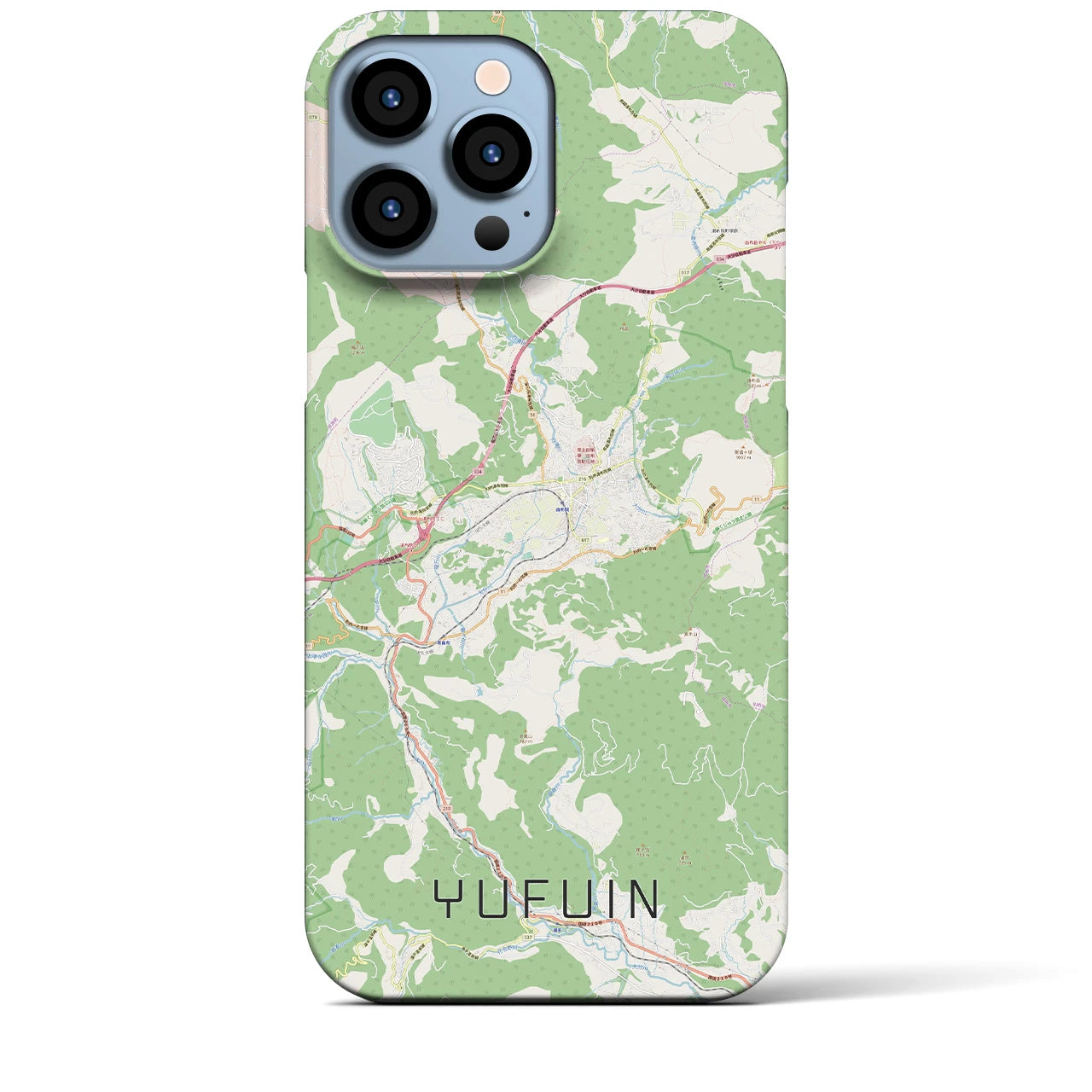 【湯布院（大分県）】地図柄iPhoneケース（バックカバータイプ）