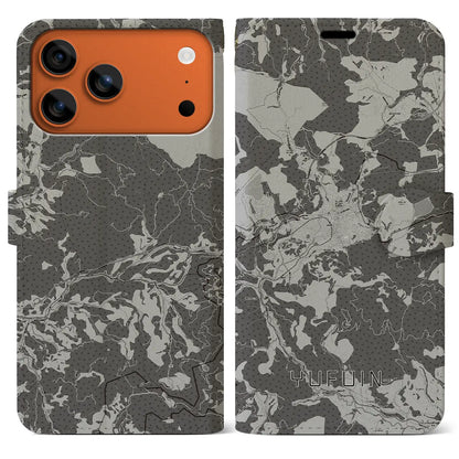 【湯布院（大分県）】地図柄iPhoneケース（手帳タイプ）