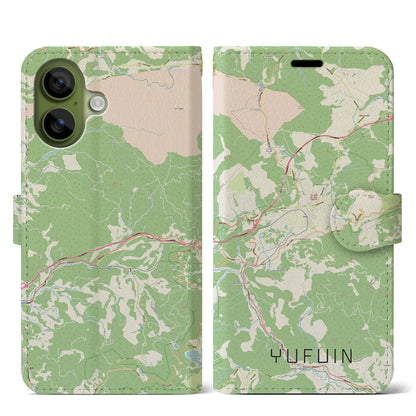 【湯布院（大分県）】地図柄iPhoneケース（手帳タイプ）