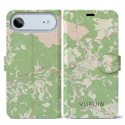 【湯布院（大分県）】地図柄iPhoneケース（手帳タイプ）