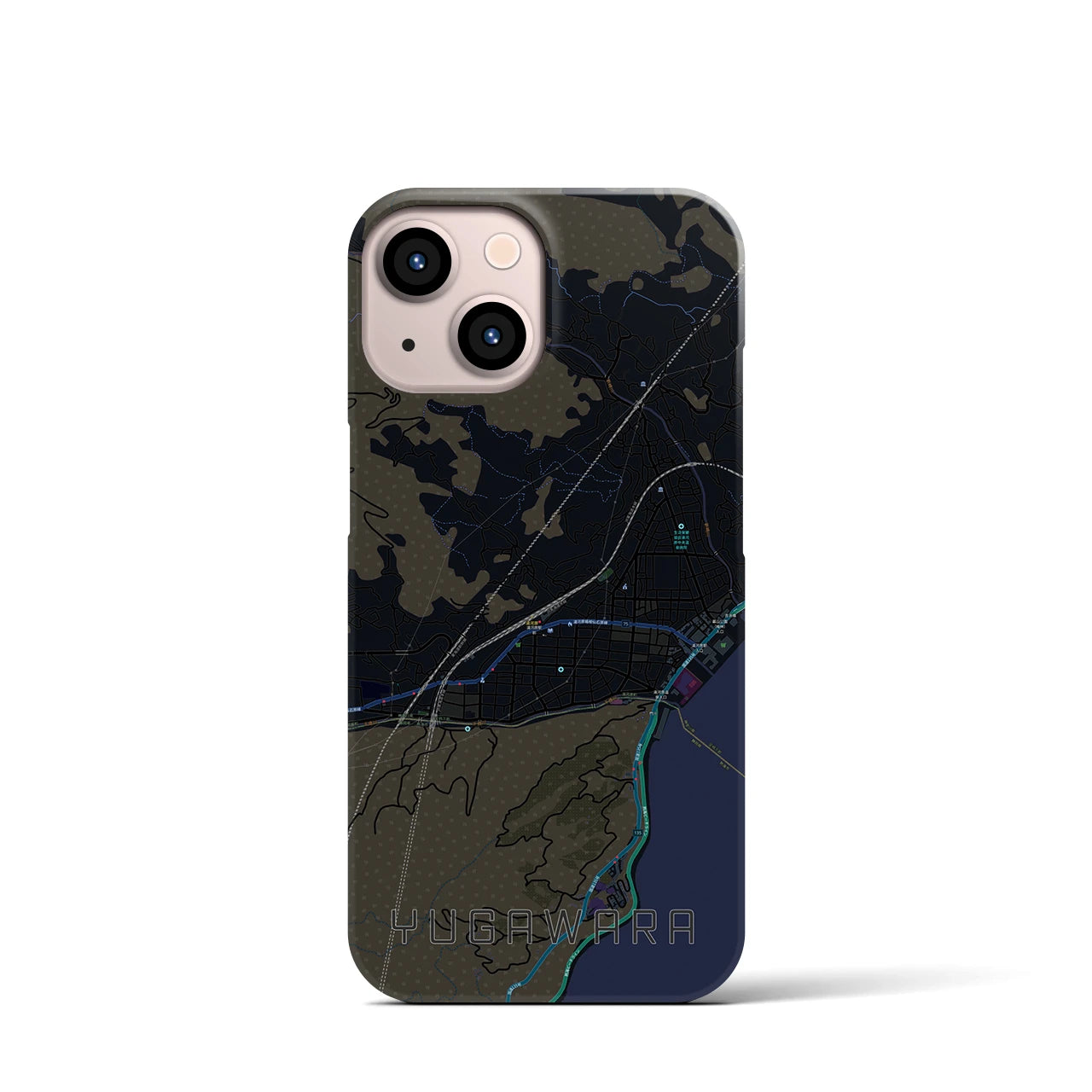 【湯河原（神奈川県）】地図柄iPhoneケース（バックカバータイプ）