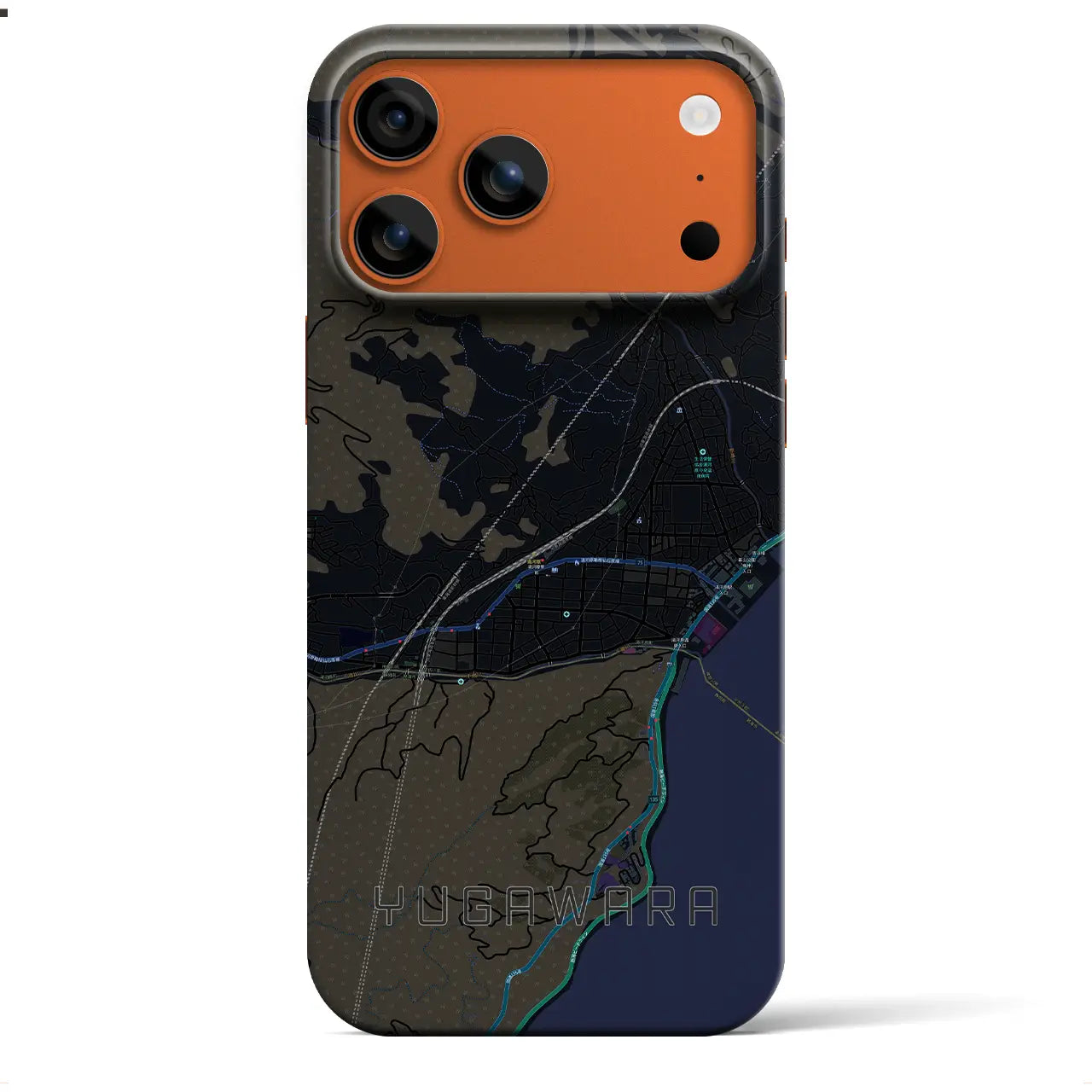 【湯河原（神奈川県）】地図柄iPhoneケース（バックカバータイプ）